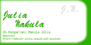 julia makula business card